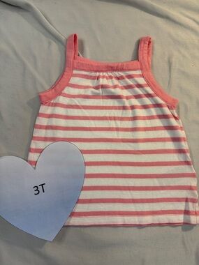 GAP NWOT Pink and White Camisole with Ruched Neckline